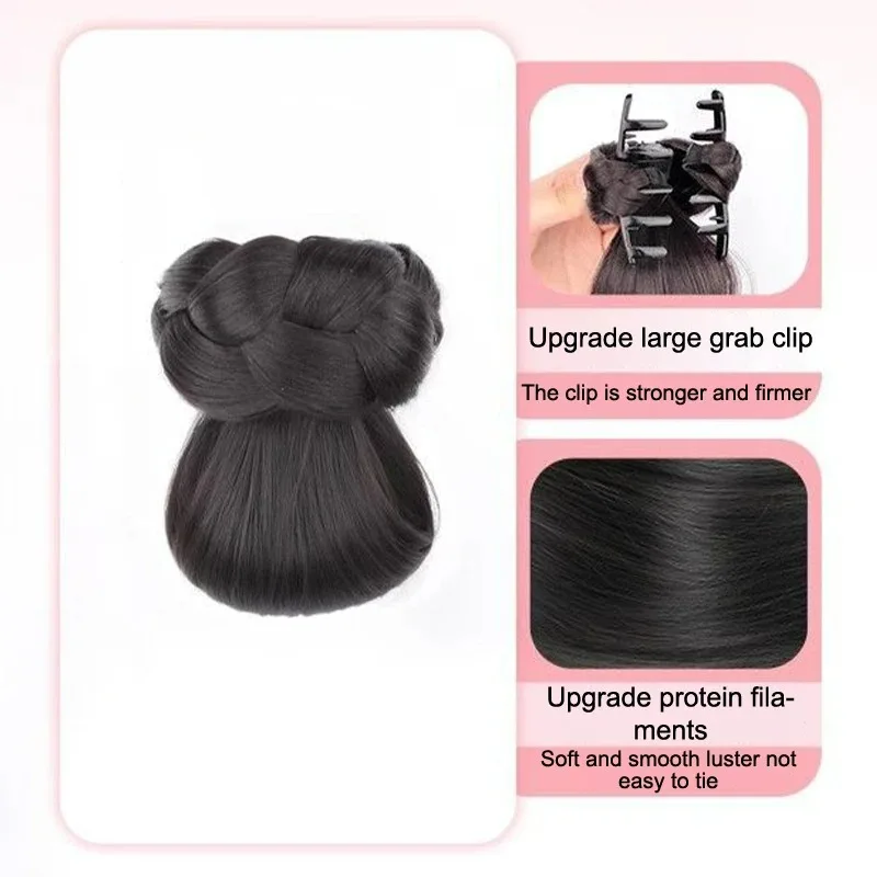 합성 낮은 땋은 머리 포니테일 헤어 익스텐션, 집게핀으로 고정하는 레이지 트위스트 브레이드 포니테일 헤어 액세서리, 여성용 데일리 사용