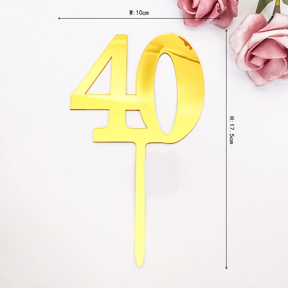 18 30 40 50 60 70 80 100th Happy Birthday Cake Decorations Acrylic Cupcake Topper Girls Boys Birthday Anniversary Party cake topper cake toppers cake decorations birthday party supplies party decorations cupcake supplies