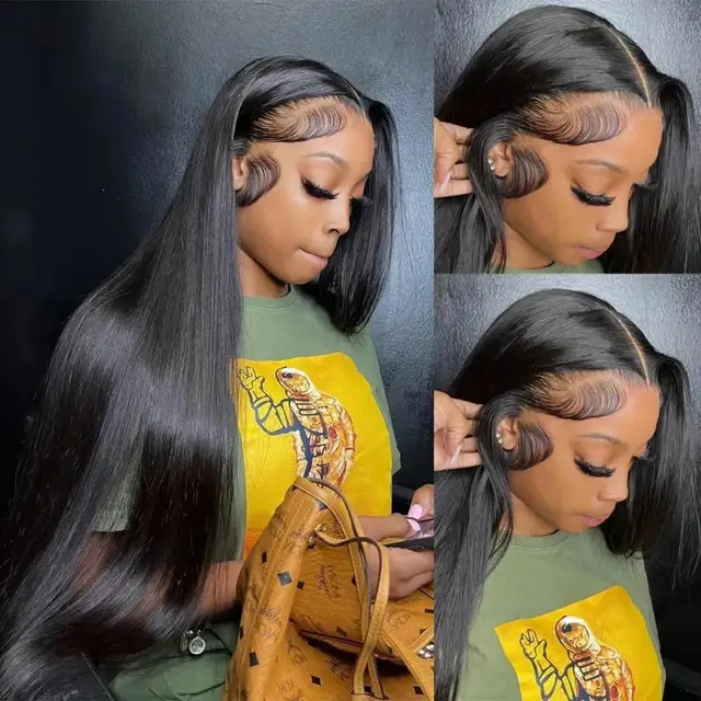 Glueless Bone Straight 4X4 Hd Lace Frontal Wig 13X6 13X4 Black Lace Front Wig Human Hair 5x5 Natural Brazilian Transparent Wigs 3