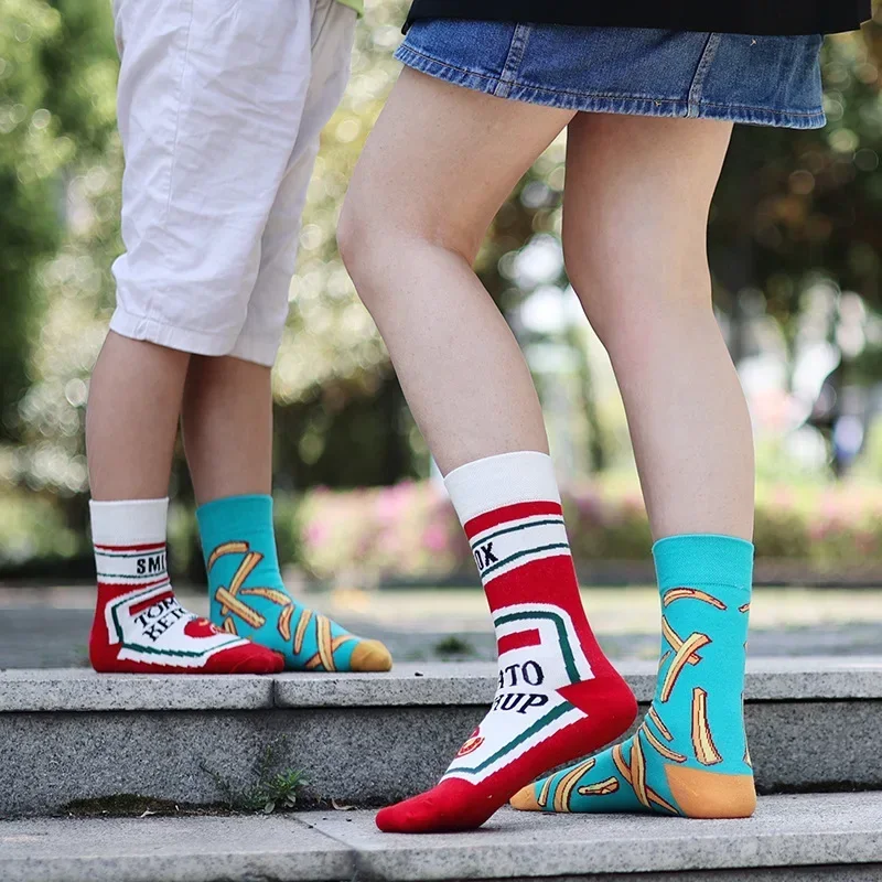 3-8Year 1Pairs Children Socks Autumn Letters Street Sports Style Personality Kids Boy Girls Cartoon Kids Tube Socks