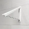 Wall Mounted Retractable Clothes Hanger Space Saving Self-adhesive Foldable Clothing Rack Drying Rack for Laundry Clothes 3
