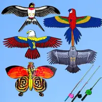 Eagle Kite and Rod Kite Line Large Eagle Flying Bird Kites Children Gift Cartoon Kite Family Trips Garden Outdoor Sport DIY Toy 1