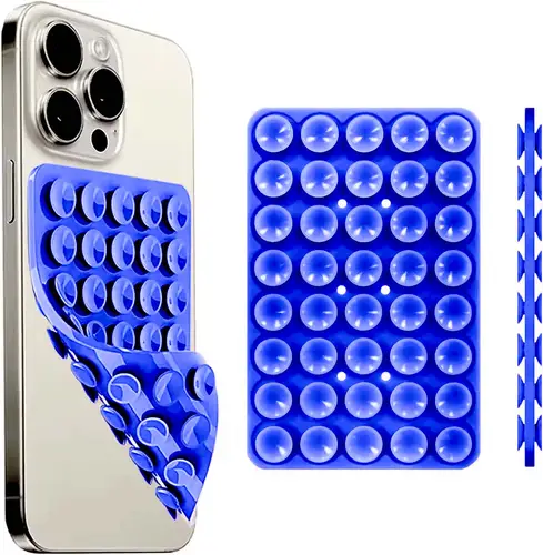 Silicone Suction Cup Phone Case Mount Double Sided Hands-Free Strong Grip Holder for Selfies and Videos for iPhone Android - Image 16