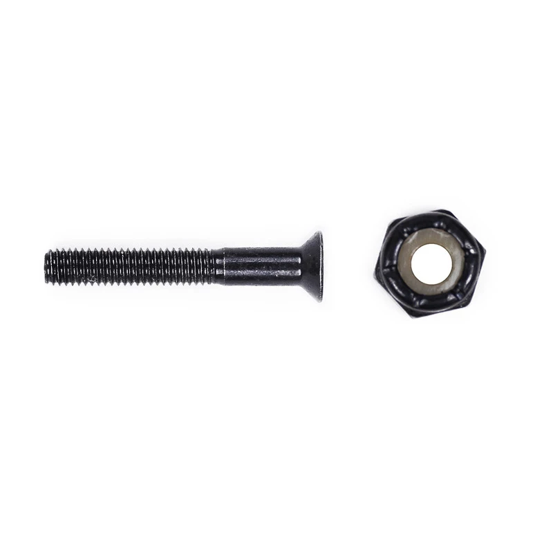 16 Pcs Replacement Screws+Nuts 25-30MM Medium Carbon Steel Black/Gold Screws Bolts Four-Wheeled Skateboard Longboard Accessories