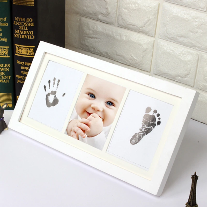 DIY Newborn Memorial Ink Hand Foot Print Photo Frame Baby Handprint Footprint Picture Frame Growing Souvenir Items Paw Print Pad