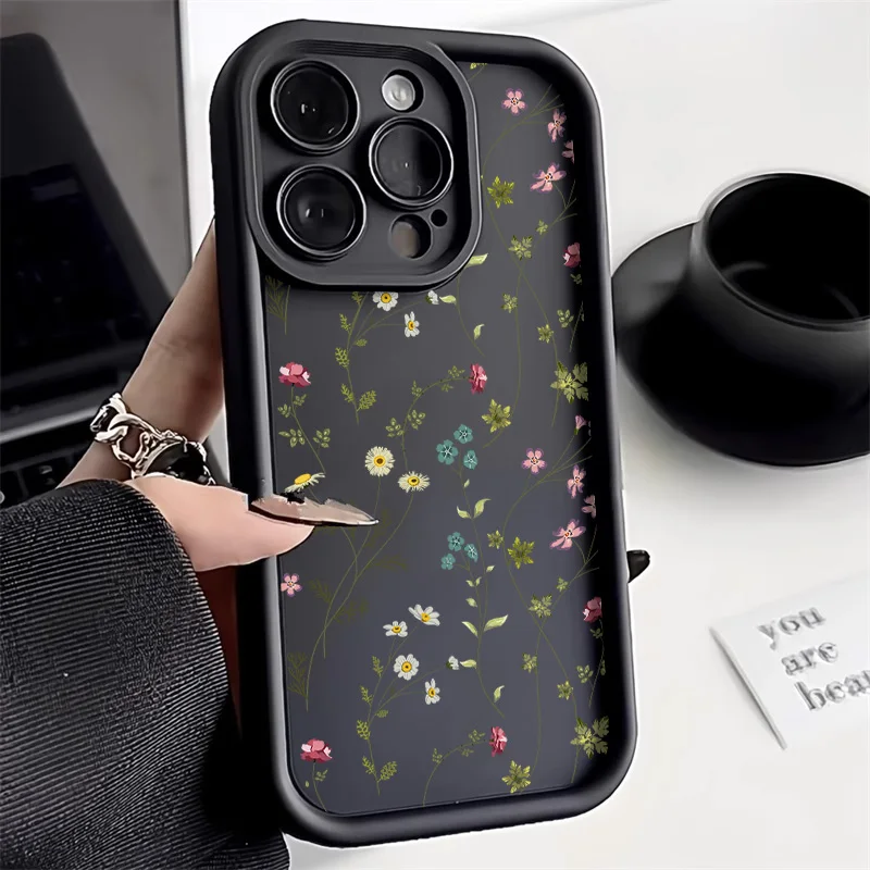 Chic Floral Shockproof Phone Case - Anti-Drop Protective Cover