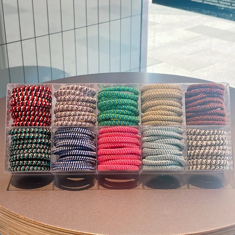 4 teile/satz Frauen bunte große hair ropes & ties elastische haargummi damen Haar Gummi Dame gummiband knekki haar elastiek Accessoires – Detail 1