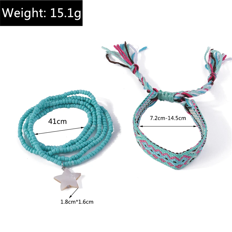Böhmen Muschel Seestern Fußkettchen Sets für Frauen Sommer Strand Knöchel Armband auf Bein Fuß kette weibliche Sommer Strand Schmuck Geschenke – Detail 29