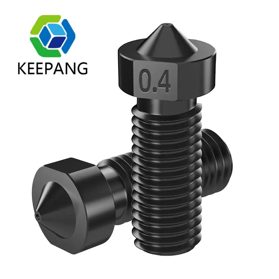 4Pcs 3D Printer Hardened Steel Volcano Nozzles Hardened Volcano Nozzle For E3D V6 Volcano M6 1.75mm PLA image 1