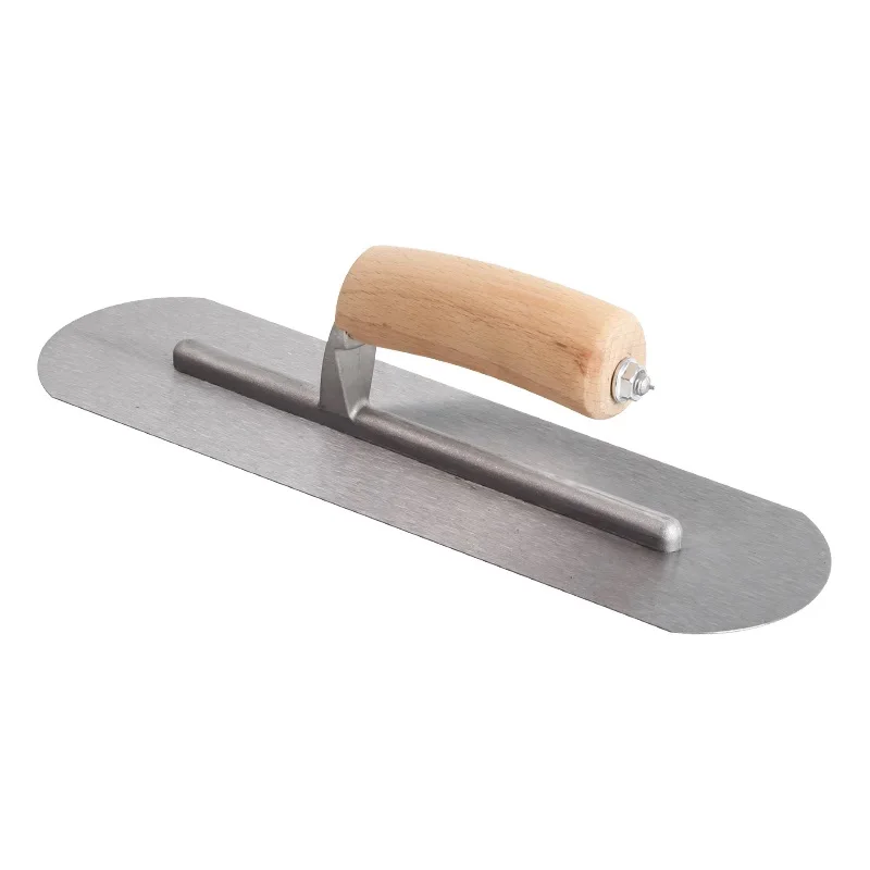 Round End Carbon Steel Concrete Finishing Pool Trowel with Wooden Handle L-Shank putty knife scraper drywall spatula wall scraper square notched trowel concrete hand edger