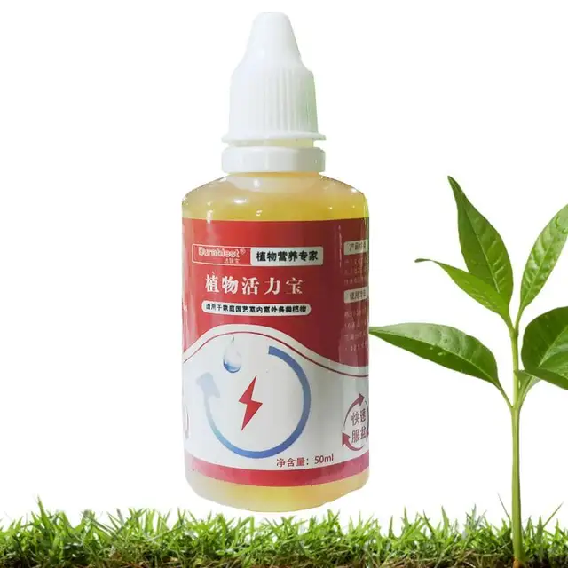 Növénynövekedés -Fokozó Kiegészítő Folyékony Növényi Növekedés Tápanyagoldata Új Növények Növényeket Termesztenek Néhány Virághoz.