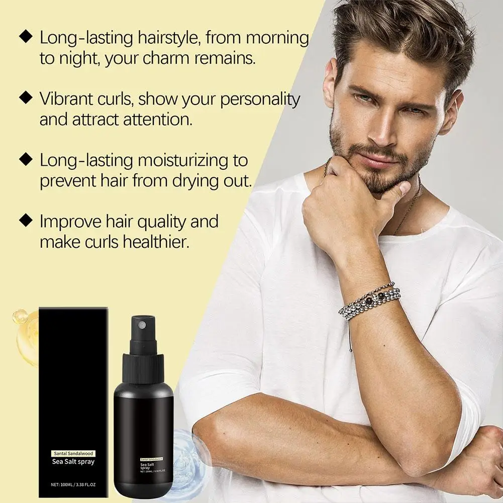 100ml Hair Sea Salt Styling Spray Fashion Styling Hair Spray Volumizing Quality Curls Healthie Andmake Care Im M0W5