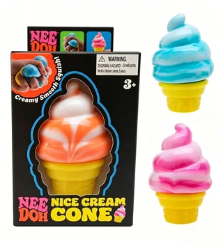 New Schylling Needoh Ice Cream Sensory Toy, Squeeze Stress Relief Blocks, Stress Reduction, Puzzle Solving Emotional Regulation 1