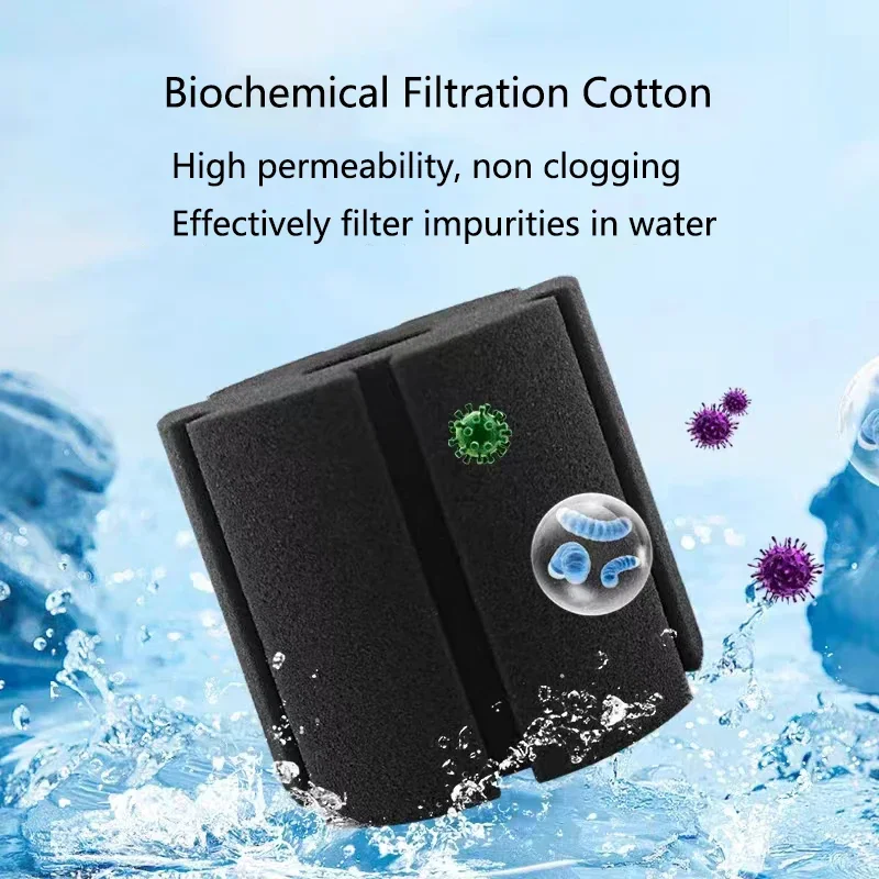 Black Aquarium Filter for Aquarium Fish Tank Air Pump Skimmer Biochemical Sponge Filter Aquarium Bio Filters Filtro AquarioLarge