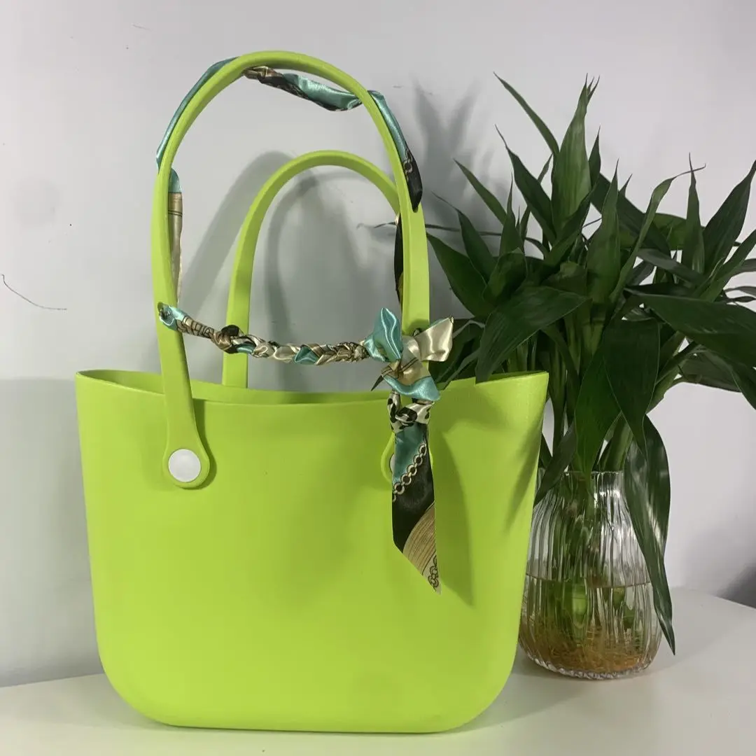 

new eva bag handles with holes to carry a silk band straps together 2023 fashion creative style