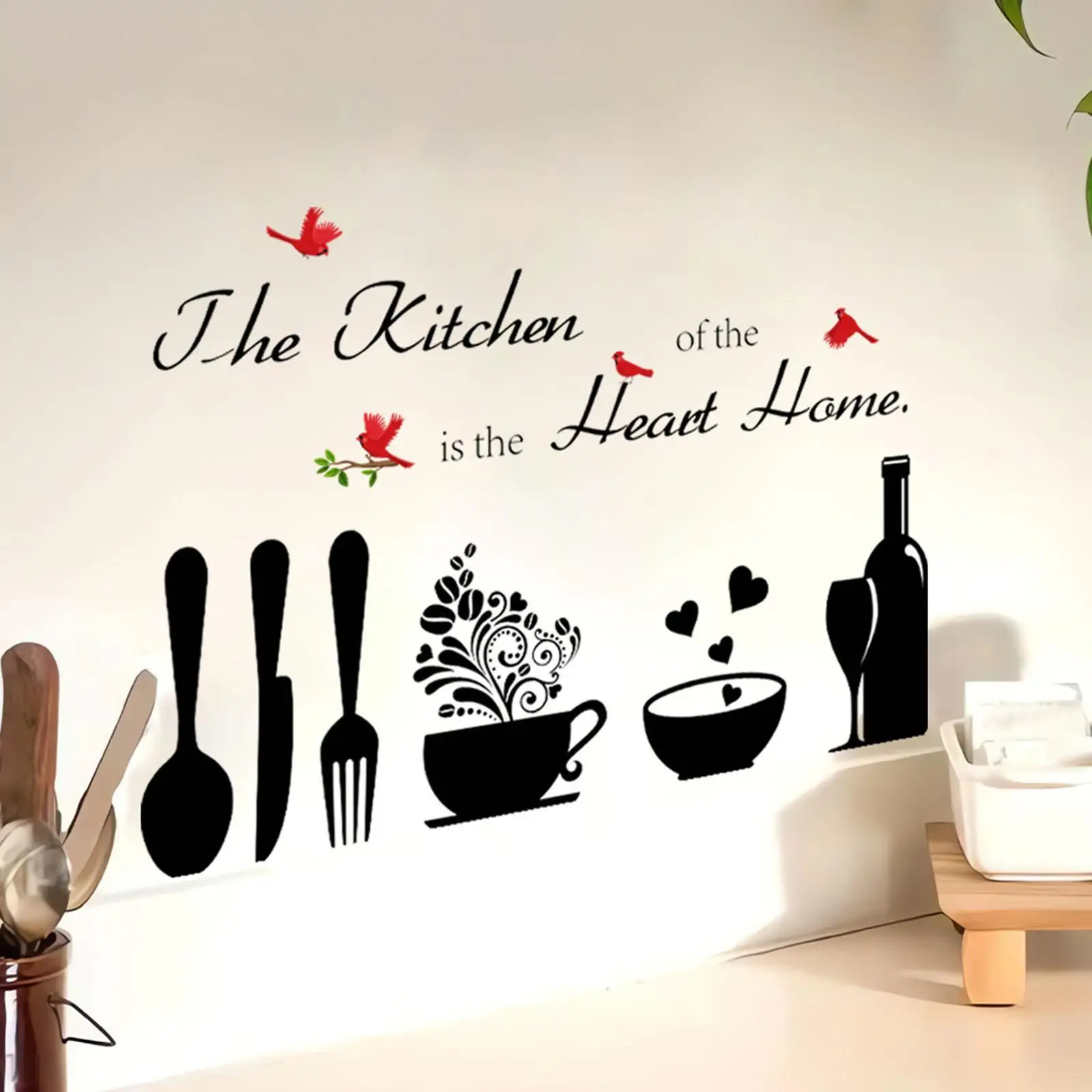 2 Sheets Wall Stickers,Door Window Decals Mug Bottle Cup Tableware Modern Window