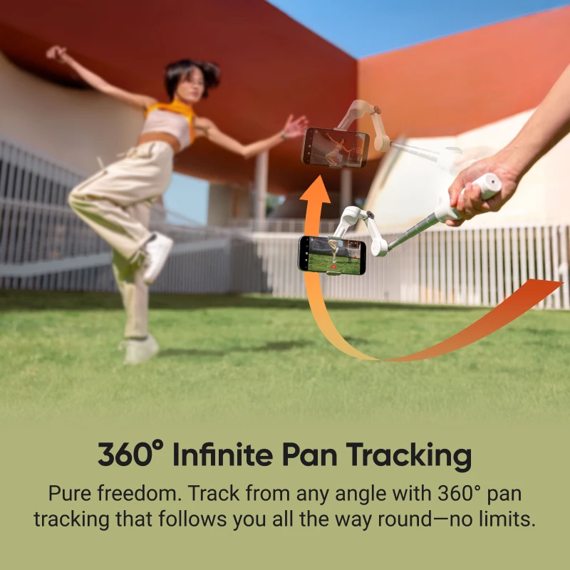 Insta360 Flow 2 Pro-Foldable AI Phone Gimbal Multi-Person Tracking Track in 200+ Apps Apple DockKit