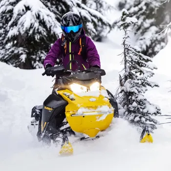 600cc Turbocharged 4-Stroke Snowmobile, 2-Seater Adult Snow Motorcycle with Hydraulic Brakes, Winter Ice Sports Vehicle,