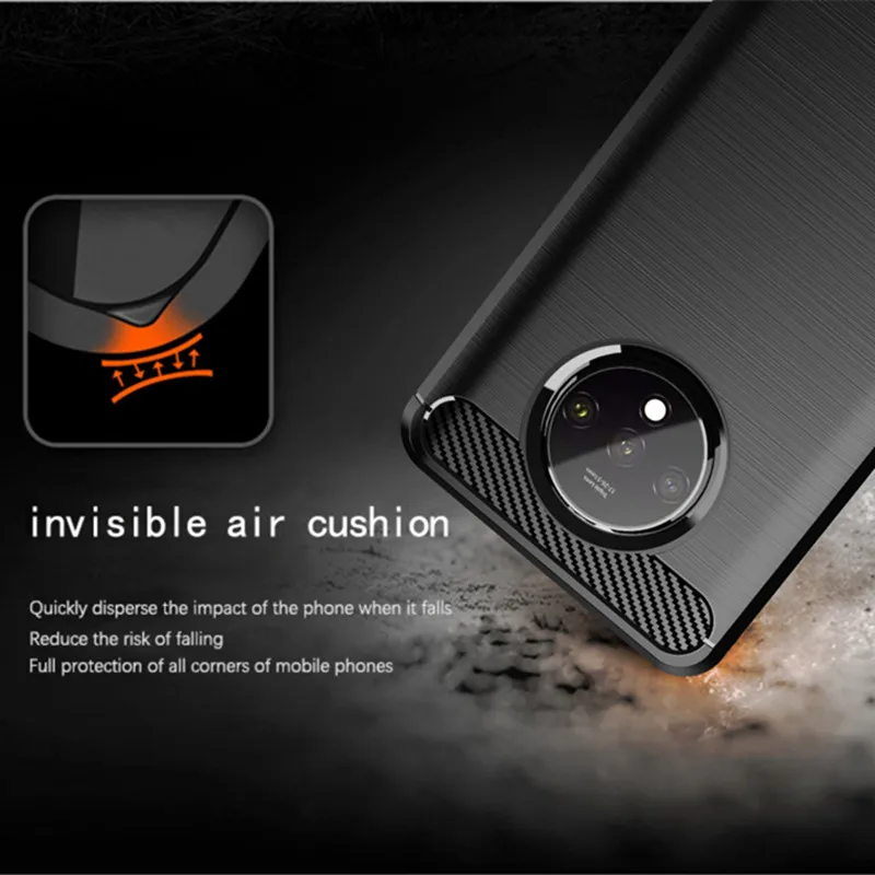 Brushed Texture Case For 1+7t Oneplus 7T Silicone Cases for Oneplus7t One Plus 7T Luxury Carbon Fiber Soft TPU Phone Cover 4