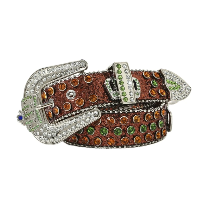 

Pin Buckle Waist Belt Y2K Punk Studded PU Faux Leather Belt drop shipping