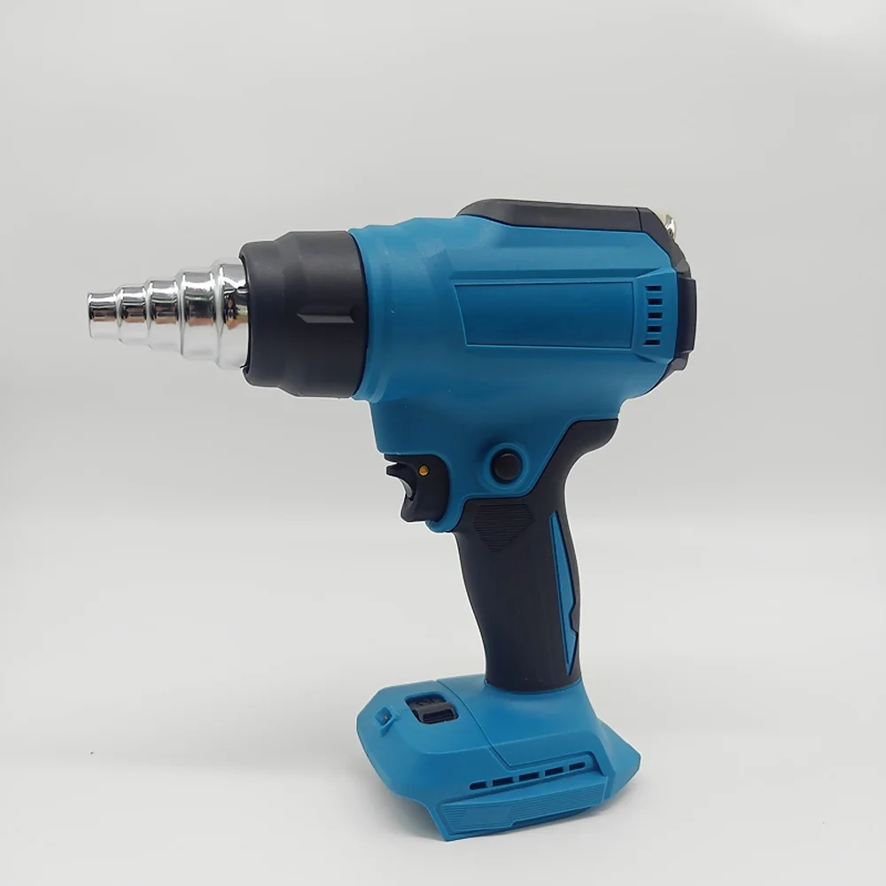 18V Heat Gun Shrink Wrapping Tool Cordless Hot Air Gun Air Dryer Soldering Thermal Blower with LED display Hand Tool (No Battery