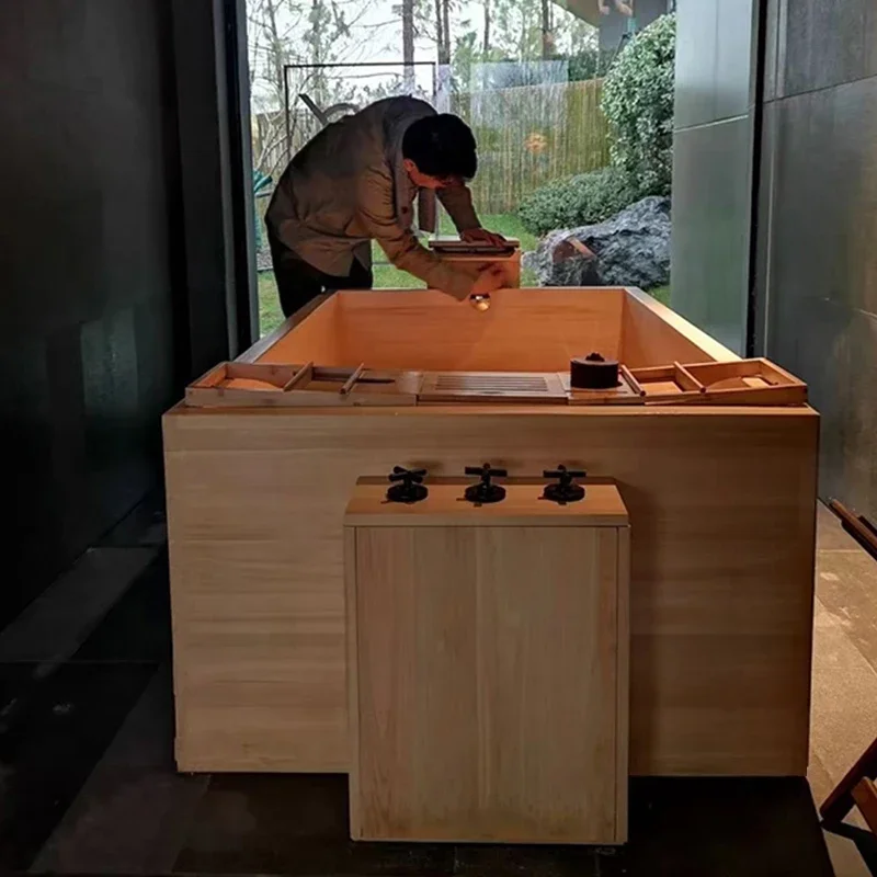 

Hotel oak bath barrel bath tub bath tub beauty club tub wooden adult customized bathtub