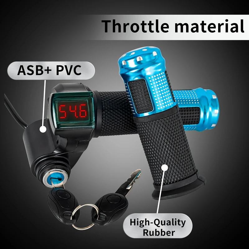 Electric Bicycle Throttle Accelerator Handle - Universal Voltage Compatibility