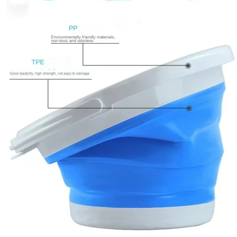 Folding Bucket Water Bucket Car Wash Bucket 5L/10L Portable Folding Collapsible Bucket for Car Washing Fishing Household Travel Outdoor Camping