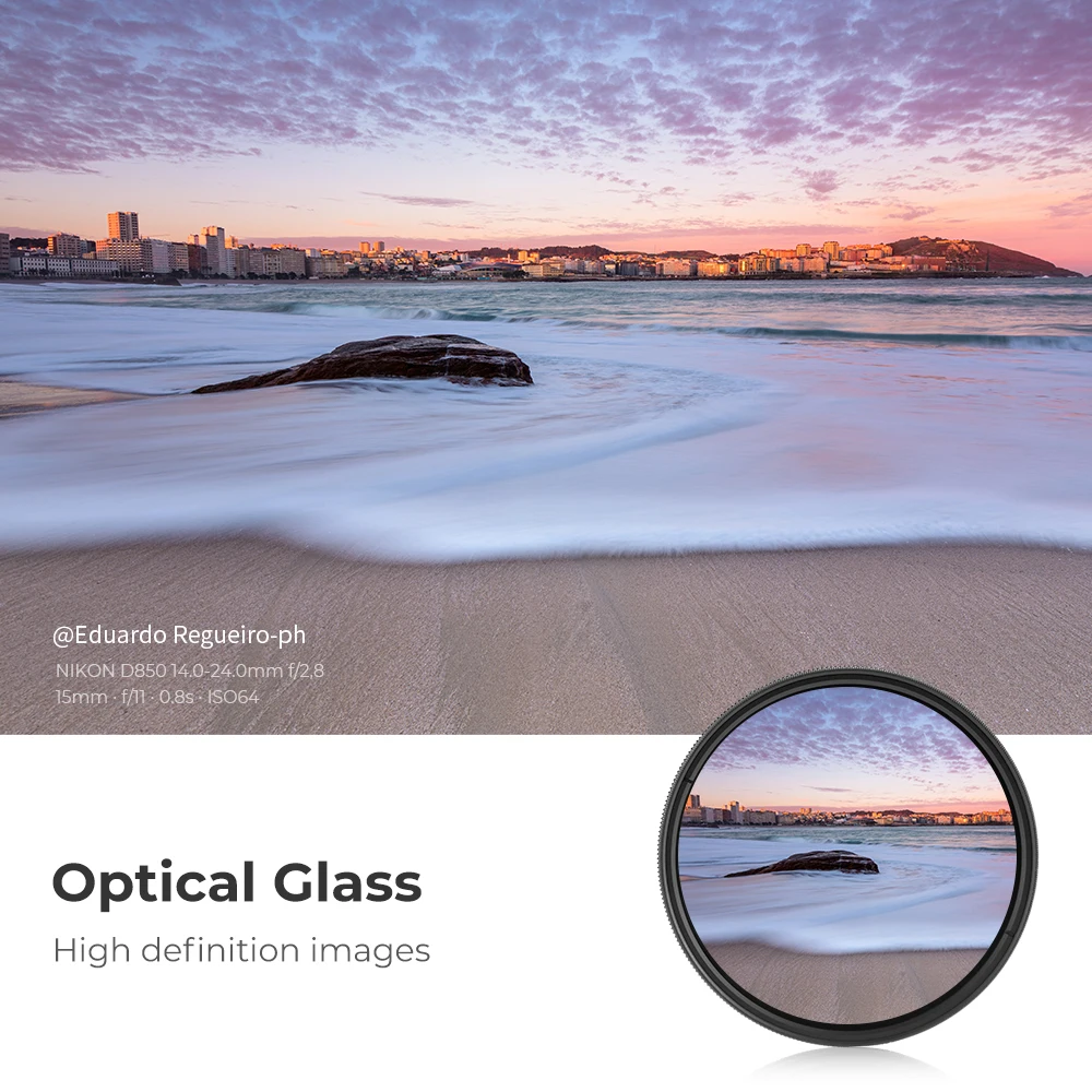 K&F CONCEPT 67mm Variable ND2-ND400 ND Filter 37mm 40.5mm 49mm 52mm 58mm 62mm 72mm 77mm 82mm Neutral Density Camera Lens Filter camera lens filter photography filter variable nd filter