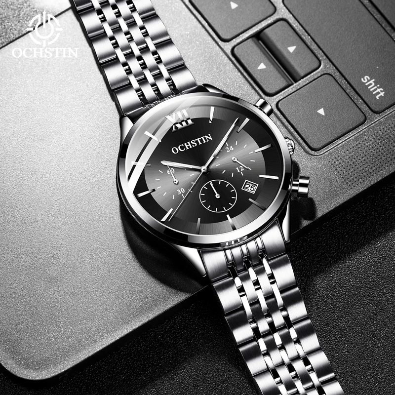OCHSTI Hot 2024 Commander Series Leisure Fashion Multi functional Quartz Movement Waterproof Watch Men's Quartz Watch