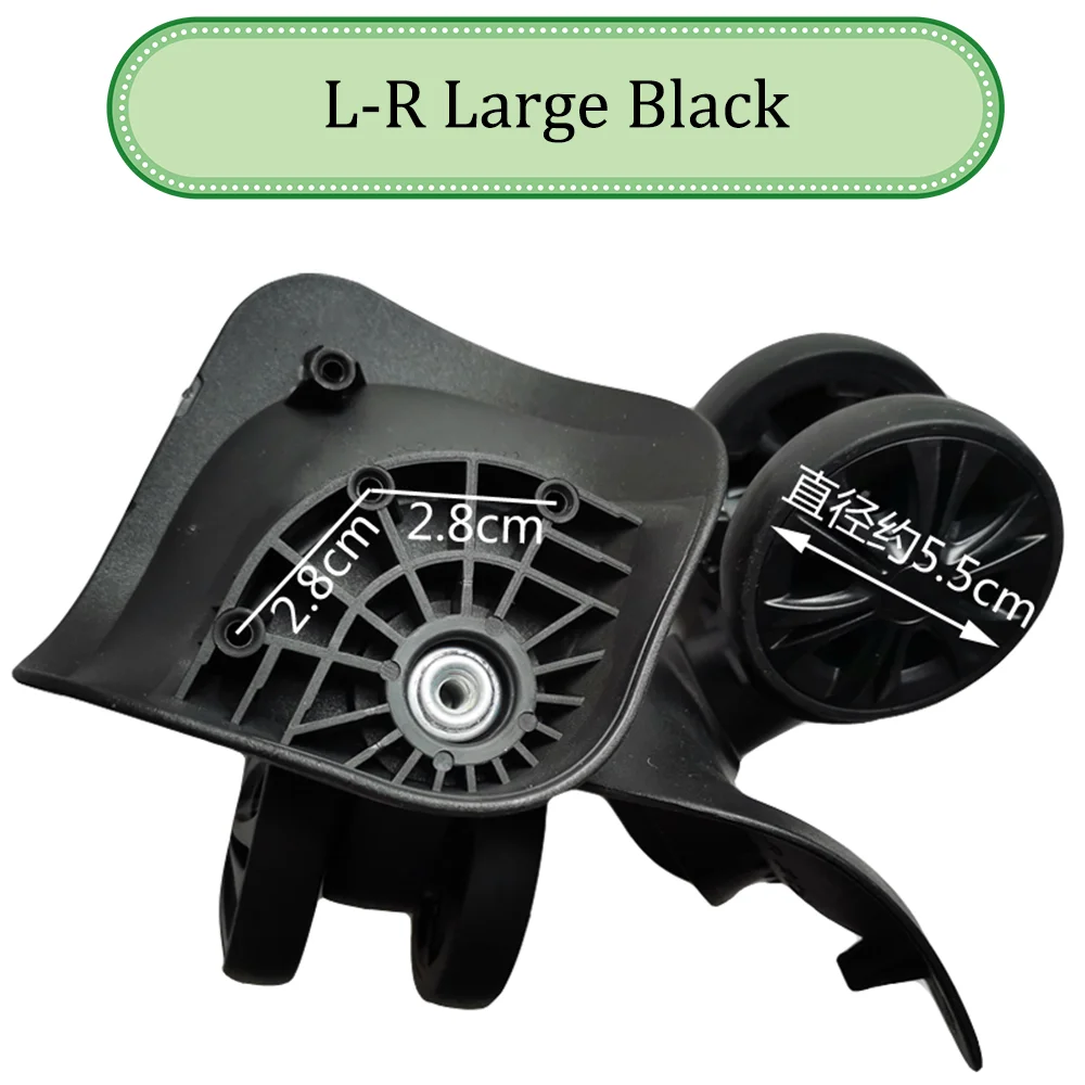 For Hongying L-R Black Universal Wheel Trolley Case Wheel Replacement Luggage Pulley Sliding Casters wear-resistant Repair