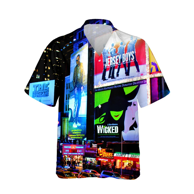 

Рубашка с 3D-принтом для мужчин и женщин, модная повседневная с короткими рукавами, с лацканами, на пуговицах, топ оверсайз, популярная одежда унисекс