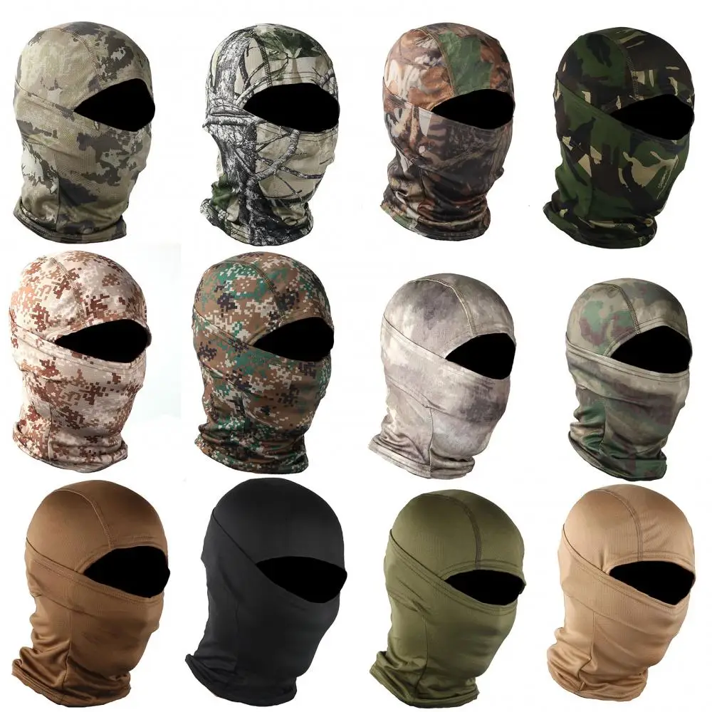 Balaclava Hat Sun Protection Mask Face Mask Scarf Camo Scarf Sun Protection Scarf Riding Mask Neck Gaiter Scarf Unisex Face Mask Balaclava Sunscreen Camo Print Full Outdoor Cycling Cap Motorcycle Head Cover