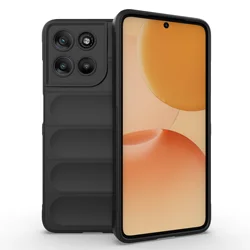 Classic Non - Slip Silicone Protective Bumper Case in High Quality for Motorola Moto G37 Power (HD - black)