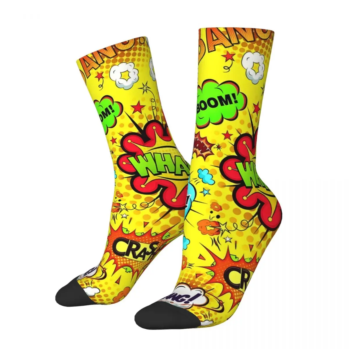 Crash Happy Retro Comic Elements Comic Art Socks Uomo Uomo Donna Calze Estive Hip Hop