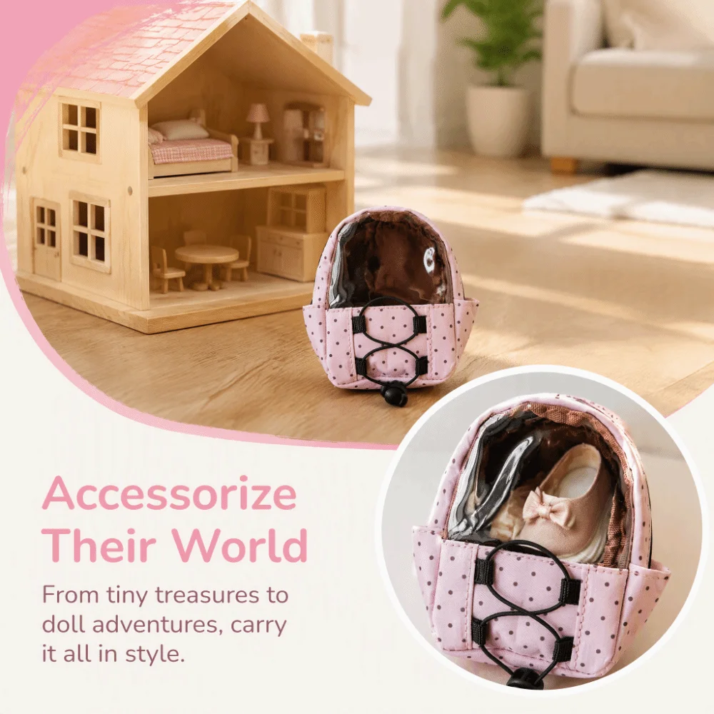 Nuova Borsa Portaoggetti a Pois, Trasparente, a Bocca Larga, Portatile, Facile Accesso, Portamonete in PVC, Accessorio per Zaino - immagine 3