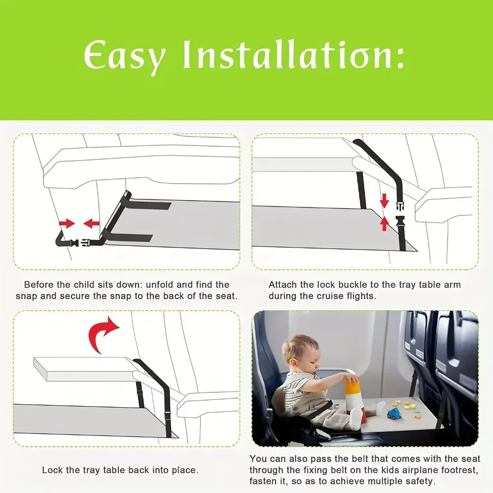 Kids Travel Airplane Bed Baby Pedals Bed Portable Travel Foot Rest Hammock Kids Airplane Seat Extender Leg Rest For Kids，Zr