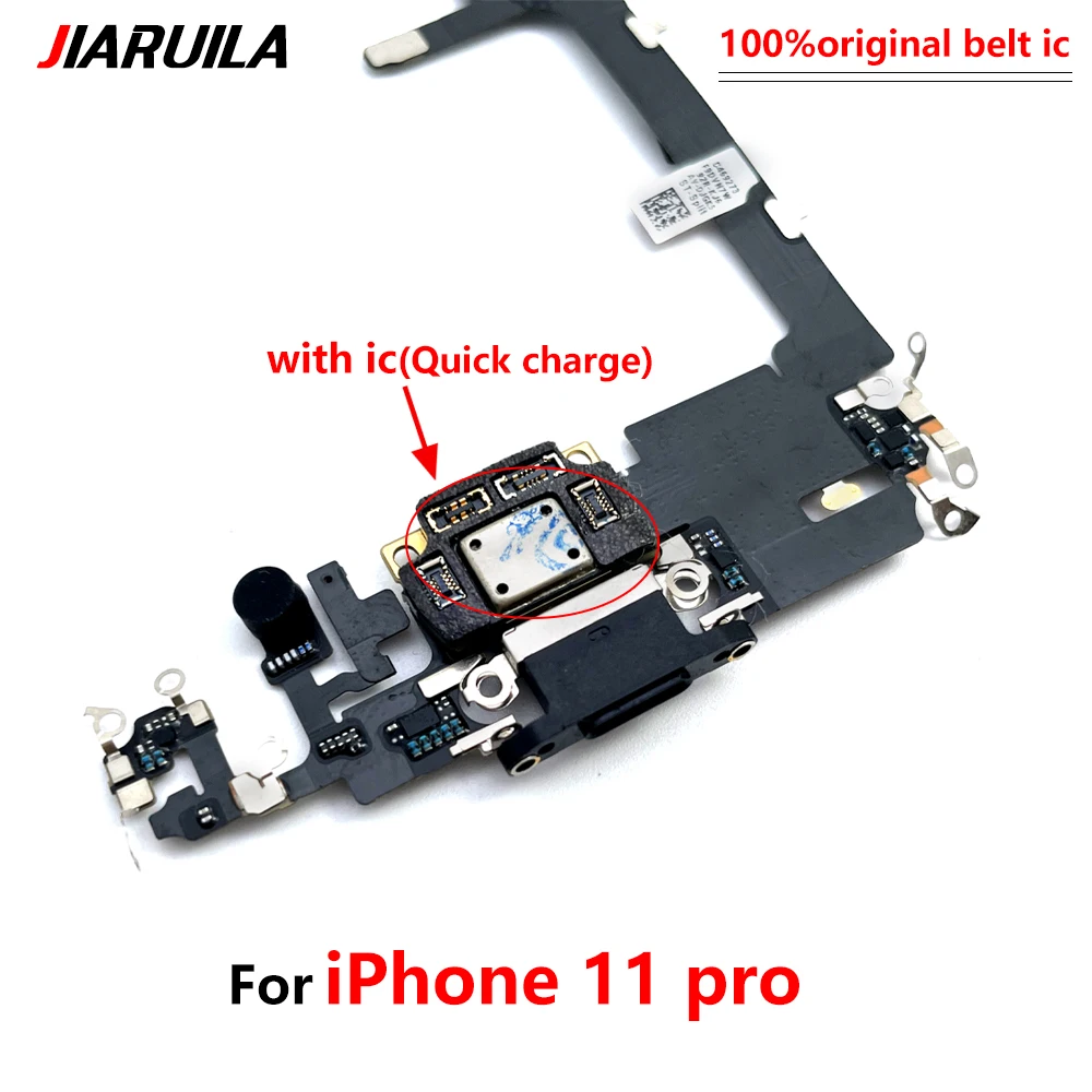 Original USB Charging Port Charger Board Flex Cable For Iphone 11 Pro 11Pro  Max Dock Connector With Micro With LOGO