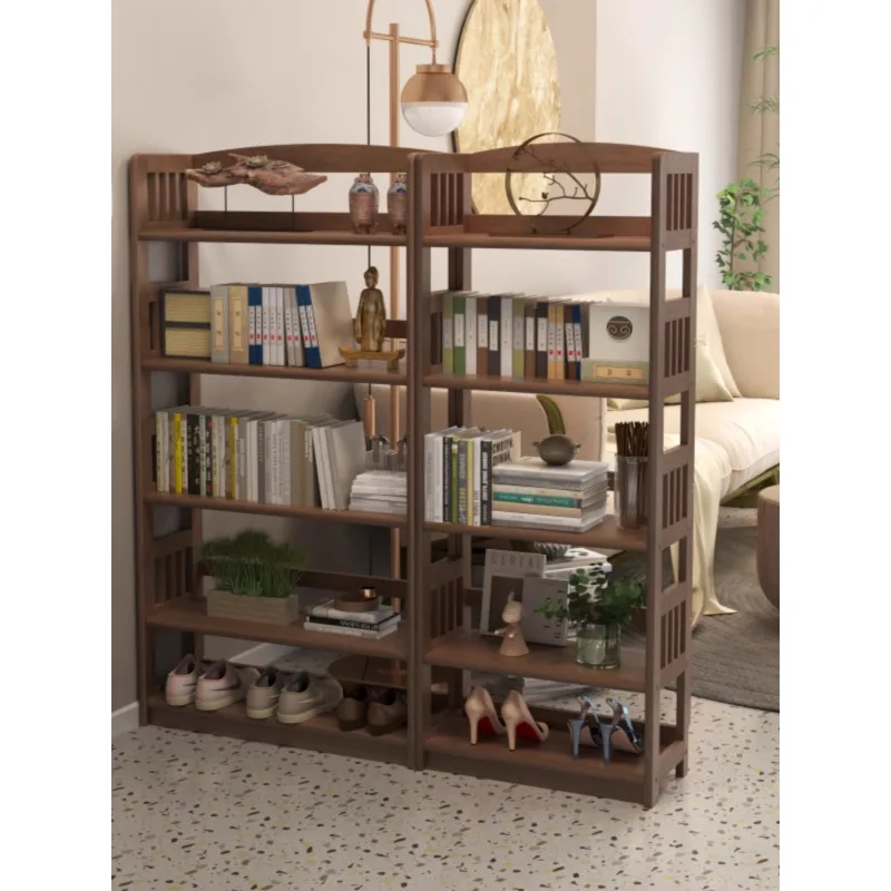 Luvist Solid Wood Bookcase Living Room Floor to Wall Shelf Bedroom Children's Home Multi story Storage Shelf Bookcase
