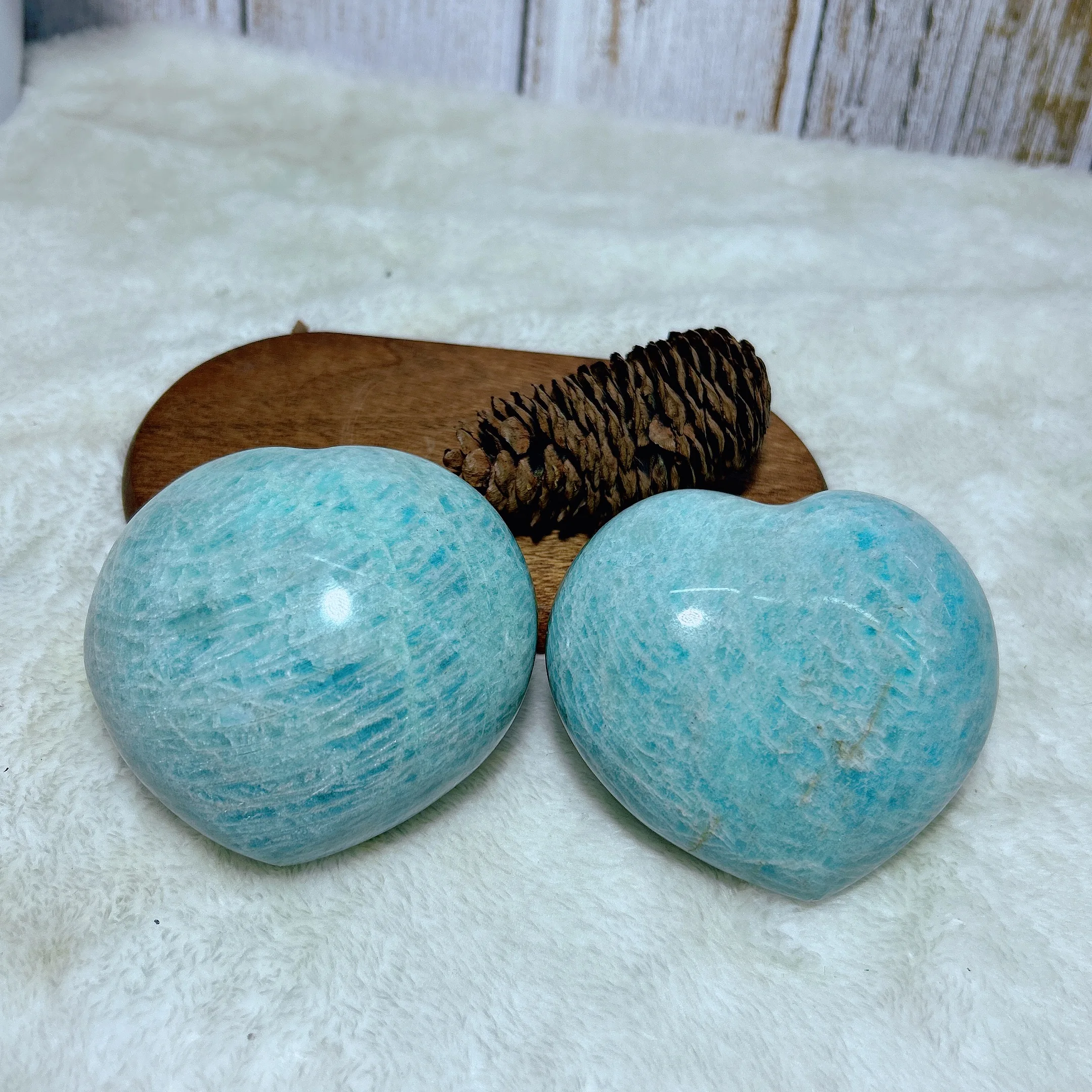 High Quality Natural Crystal Amazonite Heart Flashy Gemstones Healing Polished Mineral Energy Home Decorations Gift 3