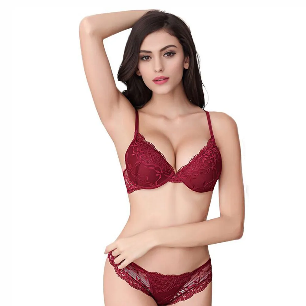 Il merletto sexy della biancheria intima della giovane donna di Varsbaby raccoglie la biancheria femminile floreale registrabile 2 insiemi/lotto_voghion.com