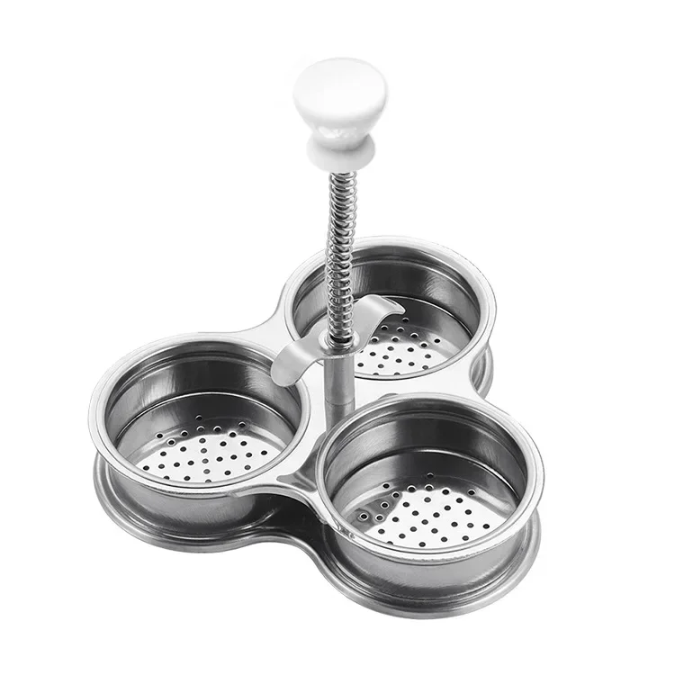430Stainless Steel Poached Egg Maker Egg Pan Cooker Poacher Non-Stick Eggs Cup Steaming Cooking Tool Kitchen Gadgets