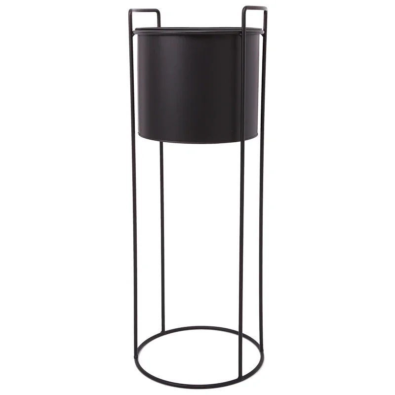 Black Iron Flowerpot Holder Living Room Floor Standing Plant Stand Green Ivy Potted Display Shelf Home Decora Indoor Gardening