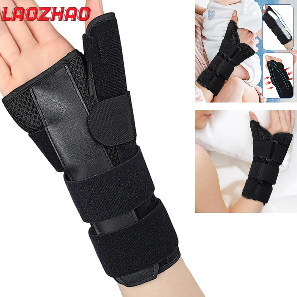 1PCS Wrist Brace with Thumb Spica Splint Wrists Support Thumb Spica Support for Arthritis Sprains Carpal Tunnel Pain Sport thumb splint sports wrist guards