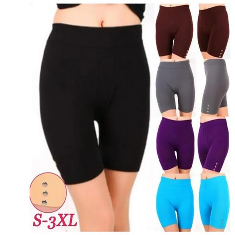 

NEW 2023 Womens Stretch Biker Bike Shorts Elastic High Waist Short Fitness Workout Polyester Leggins Knee Length Shorts S-2XL