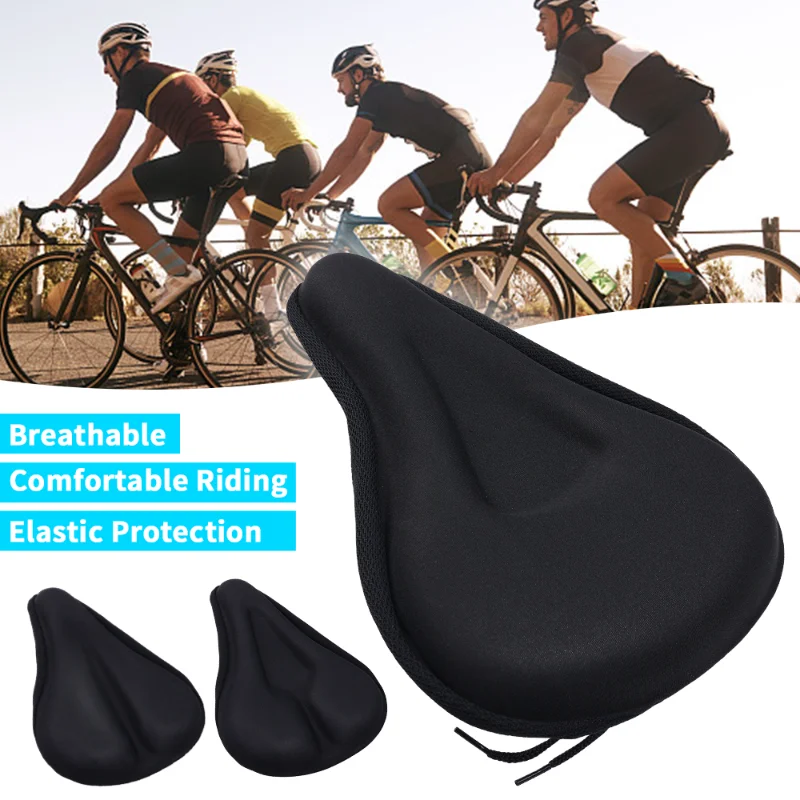 Bicycle Saddle Cover Bicycle Seat Cover Bicycle Seat Cushion Bike Riding Cushion 3D Silicone Gel Pad Soft Thick Cycling Seat for Mountain Bike