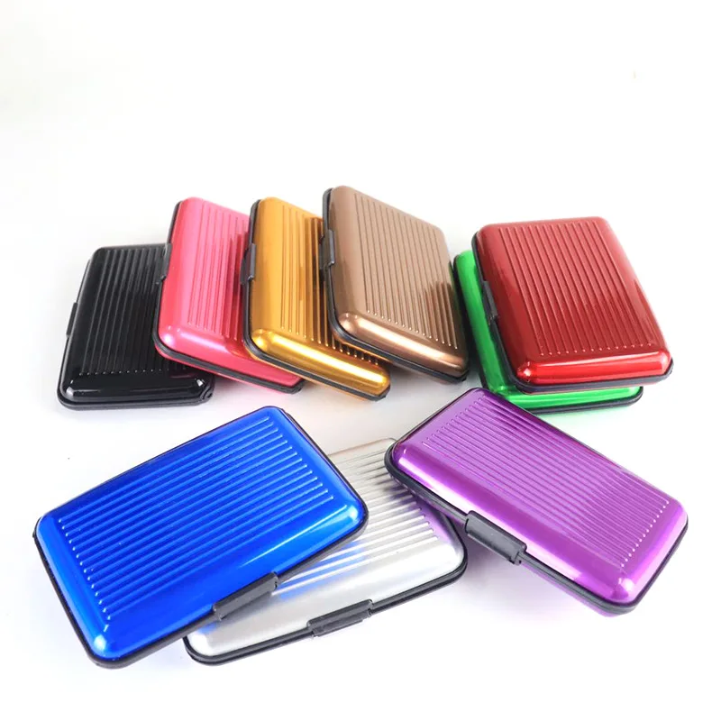 

1PC Metal Business Credit Card Name ID Card Holder Case Wallet Box Mini Antimagnetic Waterproof Aluminum Cards Holder