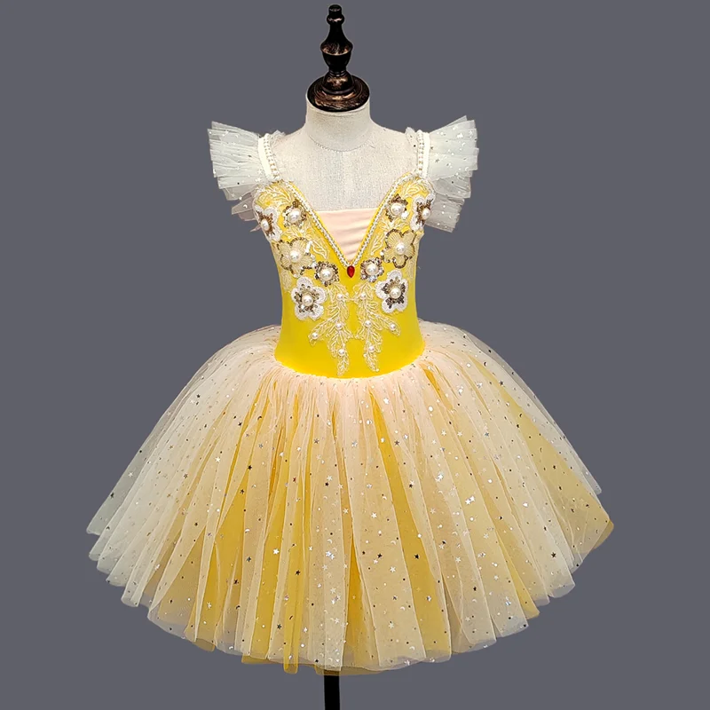Children's Ballet Skirt, Girls' Dance Skirt, Sequin Dress, Children's Dance Skirt, Collective Program Performance Clothing 2