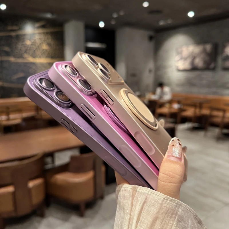 Aurora Bling Ring Holder Phone Case with Shockproof Bumper