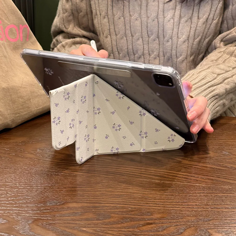 Elegant Purple Floral Tablet Case - Universal Fit and Stylish Design